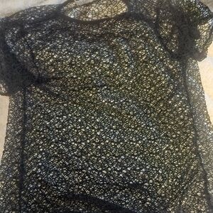 Ingear Black Mesh Lace Top